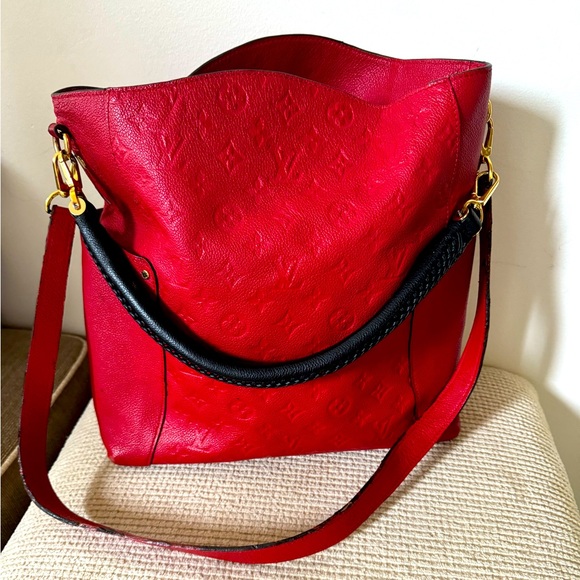 Louis Vuitton Bagatelle Hobo - red monogram - Picture 1 of 3